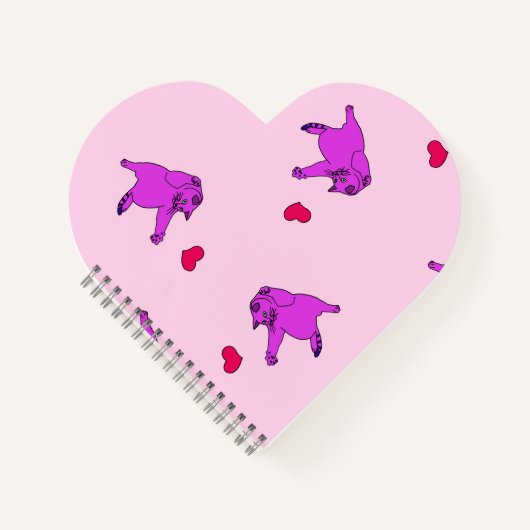 Notebook mit Kitty-Liebe Notizblock (Vorderseite)