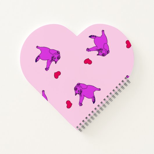 Notebook mit Kitty-Liebe Notizblock (Rückseite)