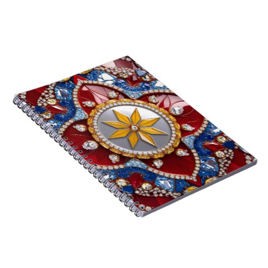 Notebook mit kolumbianischer Farbe Abstract Design Notizblock (Rechte Seite)