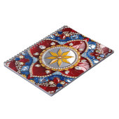 Notebook mit kolumbianischer Farbe Abstract Design Notizblock (Linke Seite)