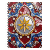 Notebook mit kolumbianischer Farbe Abstract Design Notizblock (Vorderseite)