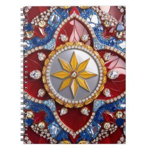 Notebook mit kolumbianischer Farbe Abstract Design Notizblock