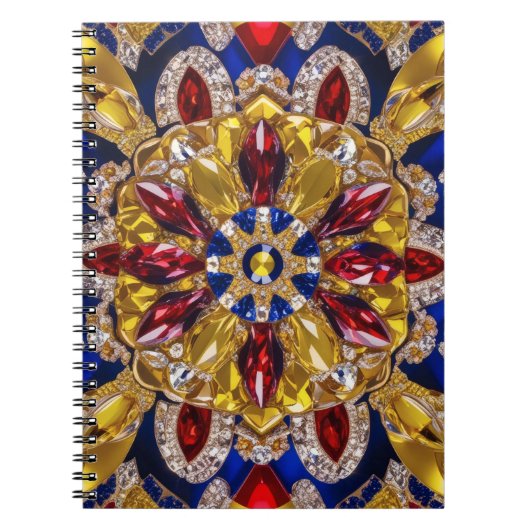 Notebook mit kolumbianischer Farbe Abstract Design Notizblock (Vorderseite)