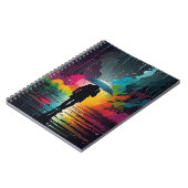 Notebook mit lebendiger Regenschauer Notizblock (Linke Seite)
