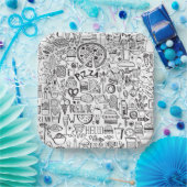 Notebook mit Lebensmitteldoodaten Pappteller (Party)