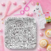 Notebook mit Lebensmitteldoodaten Pappteller (Party)