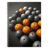 Notebook mit lebhaftem Orange- und Gray-Muster Notizblock (Vorderseite)