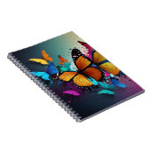 Notebook mit lebhaftem Schmetterlingsdesign Notizblock (Rechte Seite)