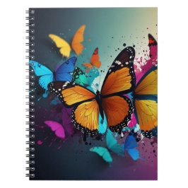 Notebook mit lebhaftem Schmetterlingsdesign Notizblock