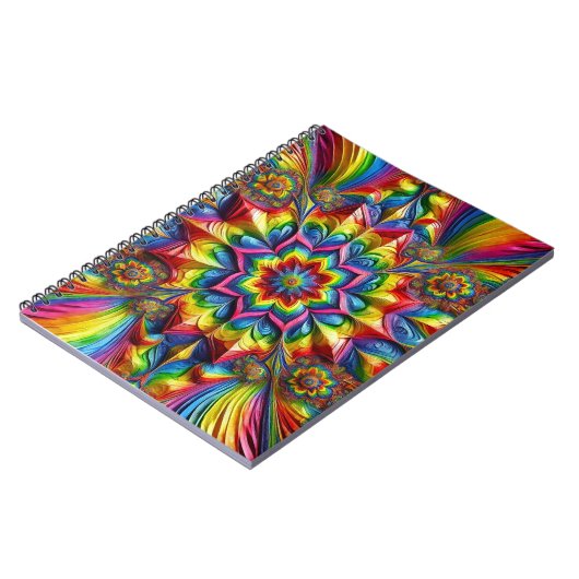 Notebook mit LGBTQ-Farben, abstraktes Design Notizblock (Linke Seite)