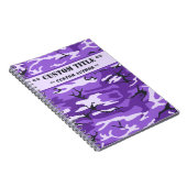 Notebook mit lila Camouflage mit Titel/Autor-Block Notizblock (Rechte Seite)