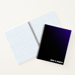 Notebook mit Lila Gradient- und Raumstruktur Notizblock