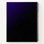 Notebook mit Lila Gradient- und Raumstruktur Notizblock (Rückseite)