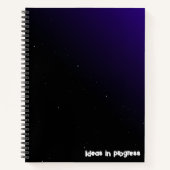 Notebook mit Lila Gradient- und Raumstruktur Notizblock (Vorderseite)