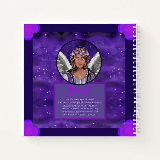 Notebook mit lila Soul Notizblock (Rückseite)