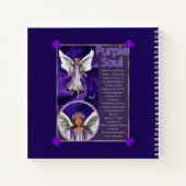 Notebook mit lila Soul Notizblock (Rückseite)
