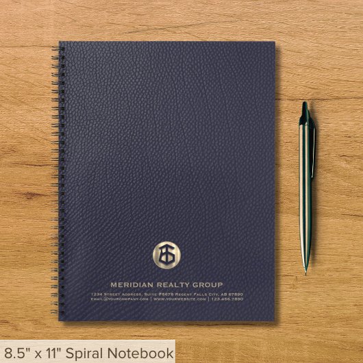 Notebook mit Logo für Real-Anwesen Notizblock