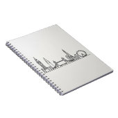 Notebook mit London Skyline - Minimalistisches Des Notizblock (Rechte Seite)
