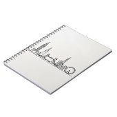 Notebook mit London Skyline - Minimalistisches Des Notizblock (Linke Seite)