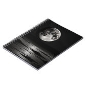 Notebook mit Lunar Reflection Design - B & W Notizblock (Linke Seite)