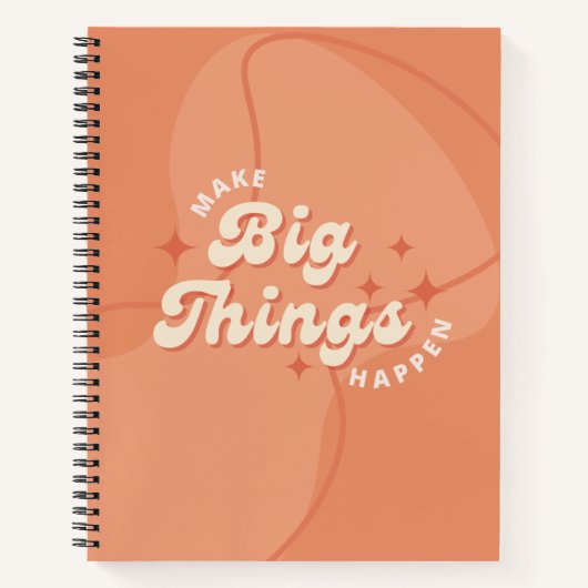 Notebook mit "Make Big Things Happen" Notizblock (Vorderseite)