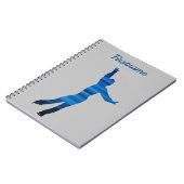 Notebook mit männlichen Skatern - blau Notizblock (Linke Seite)