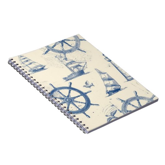 Notebook mit Meereselementen Notizblock (Rechte Seite)