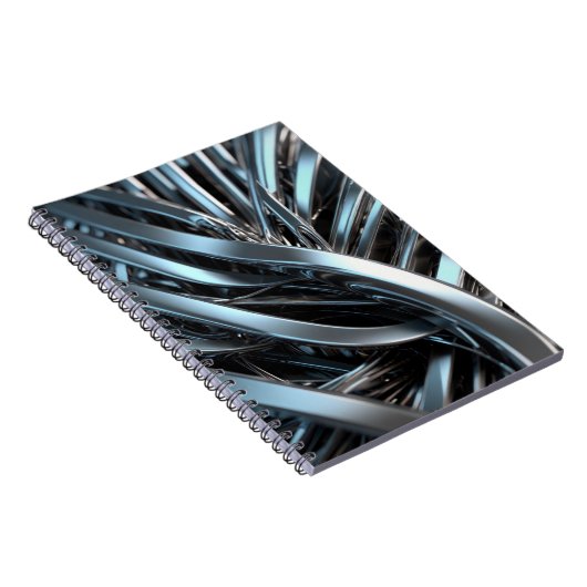 Notebook mit Metallic Abstract Design - Sleek und Notizblock (Rechte Seite)
