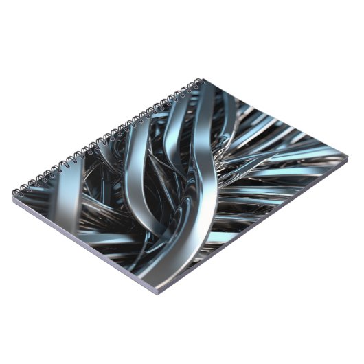Notebook mit Metallic Abstract Design - Sleek und Notizblock (Linke Seite)