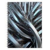 Notebook mit Metallic Abstract Design - Sleek und Notizblock (Vorderseite)