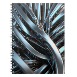 Notebook mit Metallic Abstract Design - Sleek und Notizblock