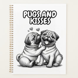 Notebook mit Mops, das Ihrem Leben Freude bereitet Planer