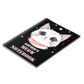 Notebook mit Niedlicher Chat Notizblock (Linke Seite)