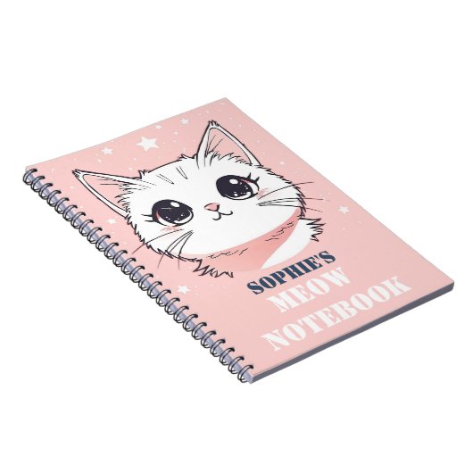 Notebook mit Niedlicher Chat Notizblock (Rechte Seite)