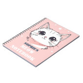 Notebook mit Niedlicher Chat Notizblock (Linke Seite)