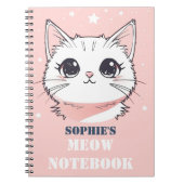 Notebook mit Niedlicher Chat Notizblock (Vorderseite)
