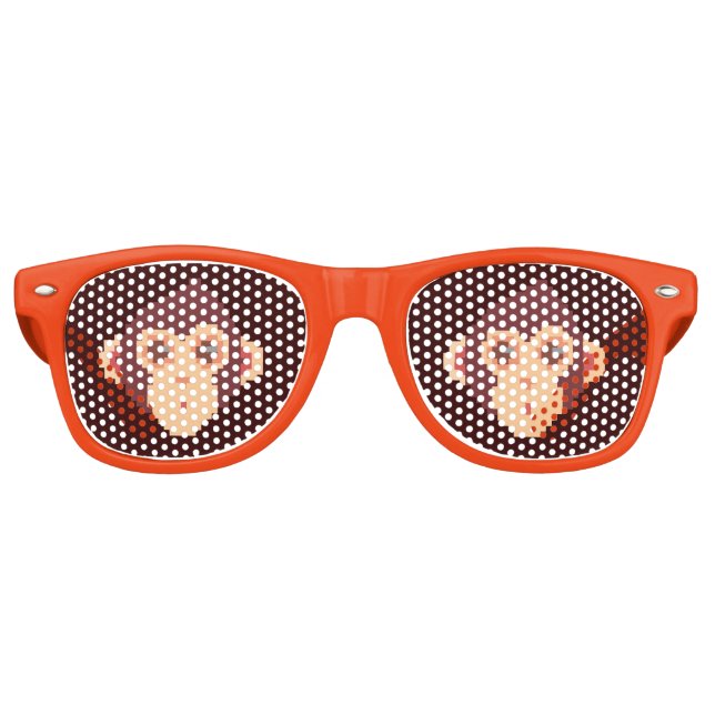 Notebook mit niedlicher pixeliger Oberfläche Partybrille (Vorderseite)
