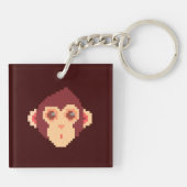 Notebook mit niedlicher pixeliger Oberfläche Schlüsselanhänger (Rückseite)