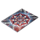 Notebook mit norwegischen Farben Abstract Design Notizblock (Linke Seite)