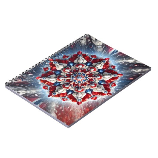 Notebook mit norwegischen Farben Abstract Design Notizblock (Linke Seite)