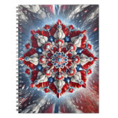 Notebook mit norwegischen Farben Abstract Design Notizblock (Vorderseite)