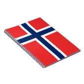 Notebook mit norwegischer Flagge Notizblock (Rechte Seite)