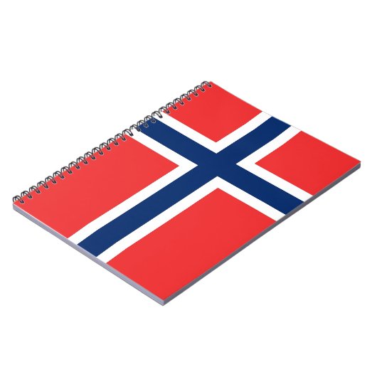 Notebook mit norwegischer Flagge Notizblock (Linke Seite)
