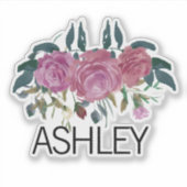 Notebook mit personalisiertem Blumennamen Aufkleber (Vorderseite)