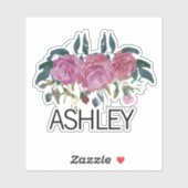 Notebook mit personalisiertem Blumennamen Aufkleber (Blatt)