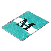 Notebook mit personalisiertem Glitzer Notizblock (Linke Seite)