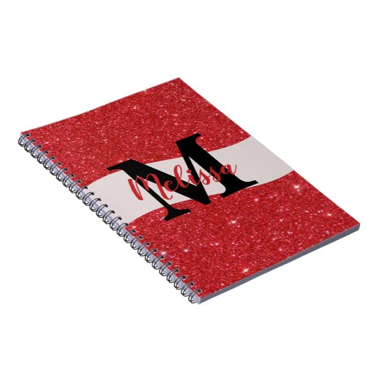 Notebook mit personalisiertem Glitzer Notizblock (Rechte Seite)
