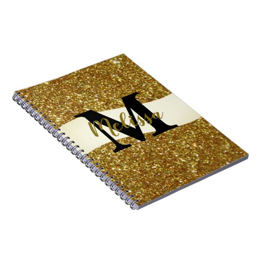 Notebook mit personalisiertem Glitzer Notizblock (Rechte Seite)