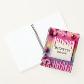 Notebook mit personalisierten Glitzer-Tropfen Notizblock (Innenseite)