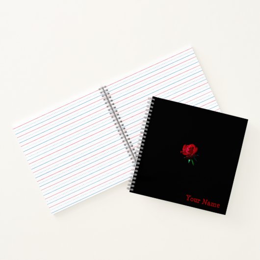 Notebook mit personalisierter Rose Notizblock (Innenseite)